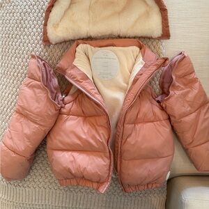 Cozy Peach Puffer Jacket for Kids
